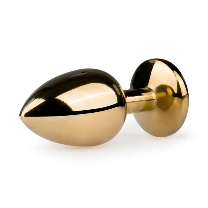 Metal Gold Butt Plug with Crystal Easy Anal Metal Gold Butt Plug with Crystal Easy Anal