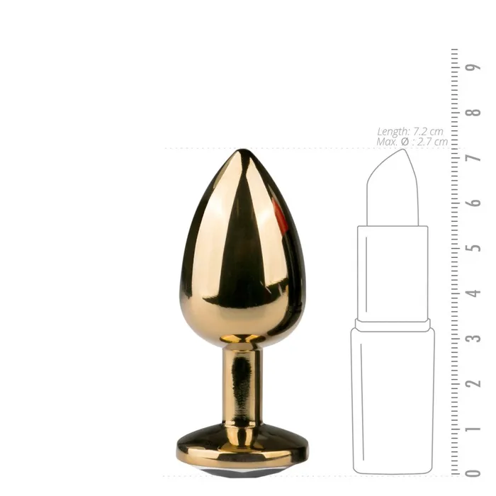 Metal Gold Butt Plug with Crystal Easy Anal Metal Gold Butt Plug with Crystal Easy Anal