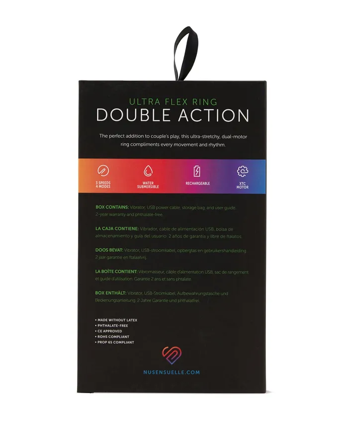 Nu Sensuelle Male Sex Toys Nu Sensuelle Double Action Cock Ring