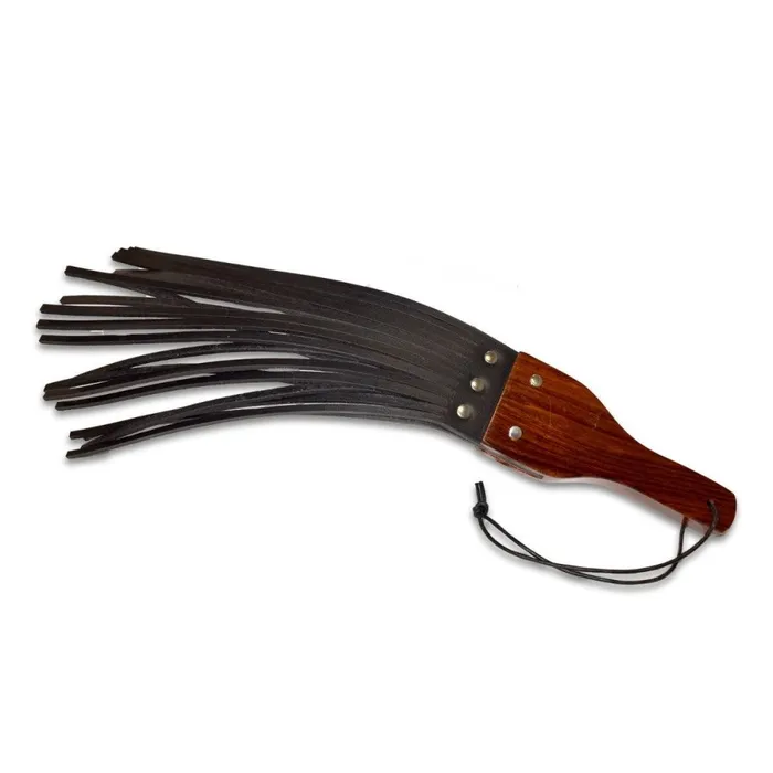 Restraints Prowler Red Prowler RED Leather and Wood Fringe Paddle