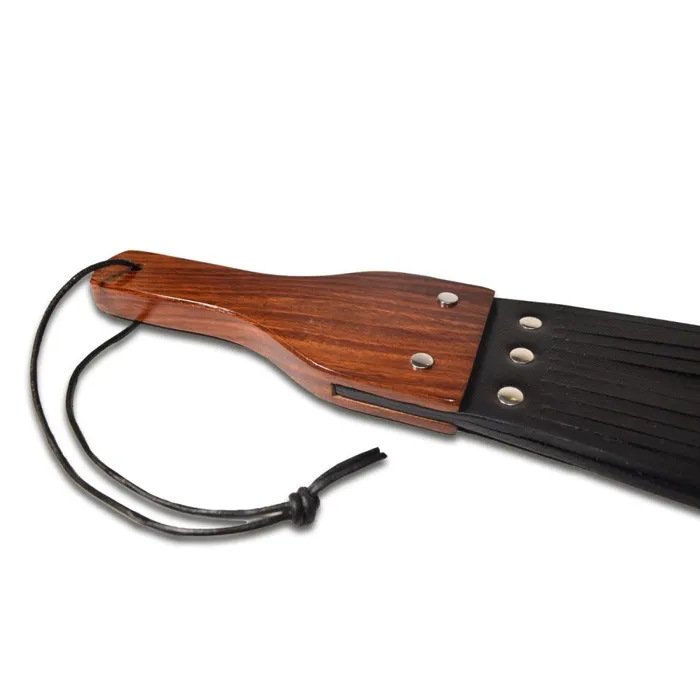 Restraints Prowler Red Prowler RED Leather and Wood Fringe Paddle