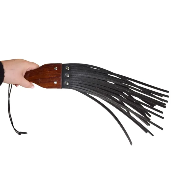 Restraints Prowler Red Prowler RED Leather and Wood Fringe Paddle