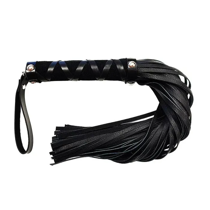 Restraints Rouge Garments Short Leather Flogger with Studs