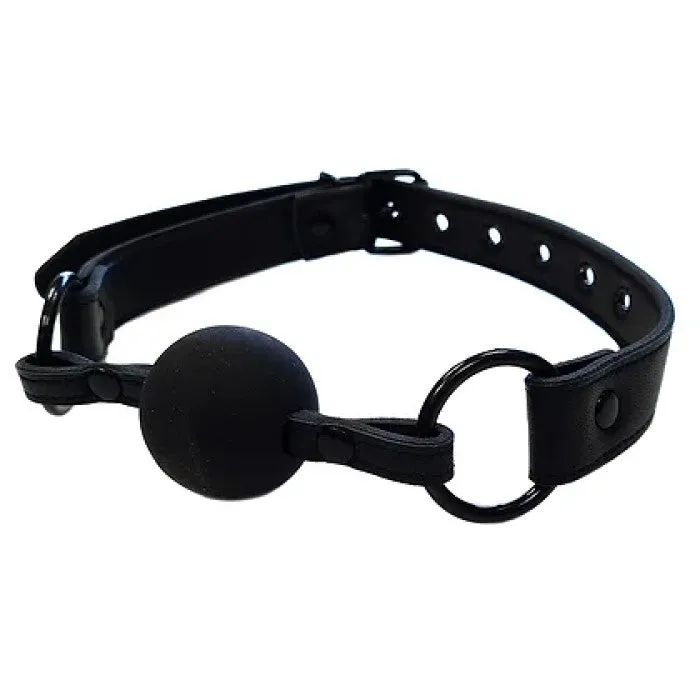 Rouge Garments Restraints Rouge Garments Black Leather Ball Gag