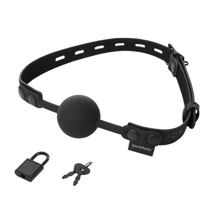 Sincerely Locking Lace Silicone Ball Gag Sportsheets Male Sex Toys