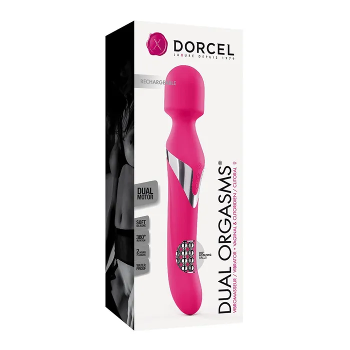 Vibrators Dorcel Powerful rechargeable massager with two motors Dorcel Dual Orgasm pink Vibrators Dorcel Powerful rechargeable massager with two motors Dorcel Dual Orgasm pink