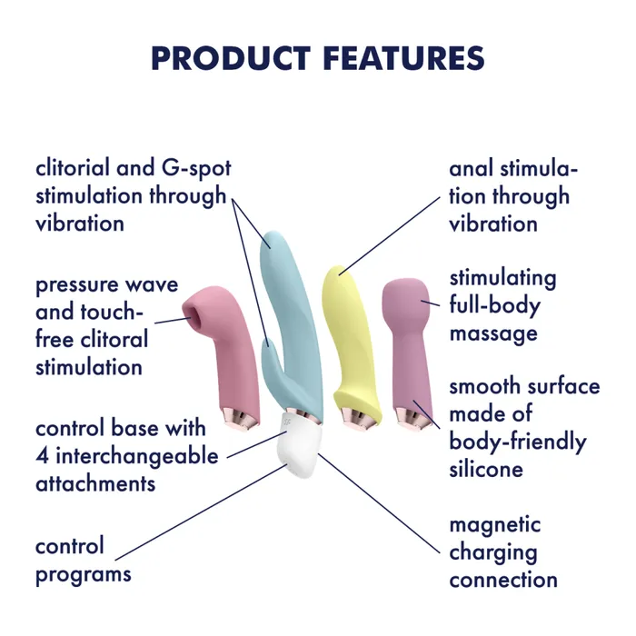 Vibrators Satisfyer Satisfyer Marvelous Four Deluxe Set of Vibrators Sucking Clitoral Stimulator