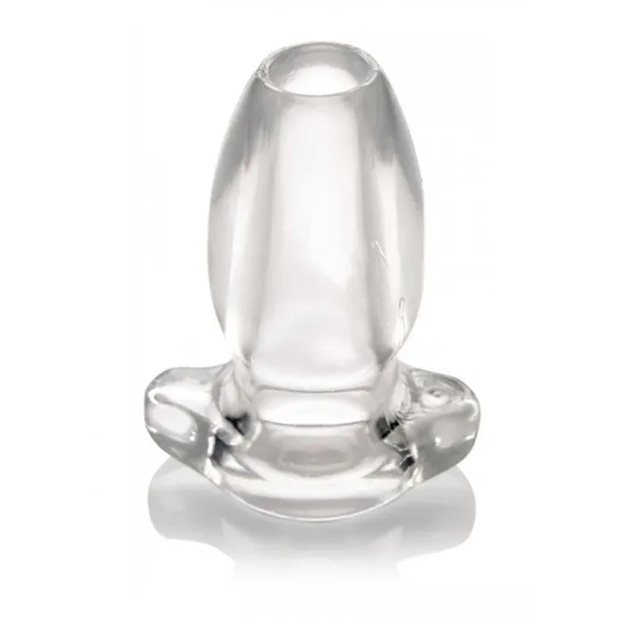 XR Brands Butt Plug with Hole Gape Glory L Transparent Male Sex Toys