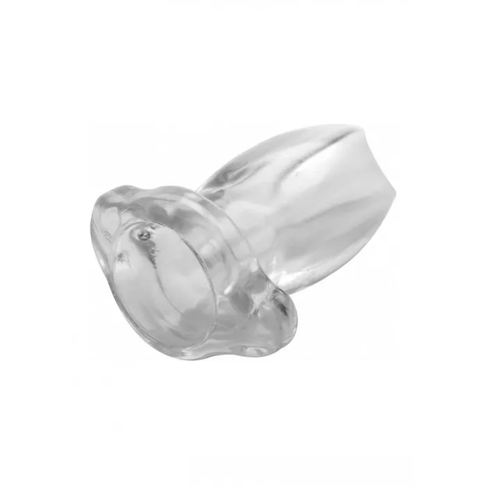 XR Brands Butt Plug with Hole Gape Glory L Transparent Male Sex Toys