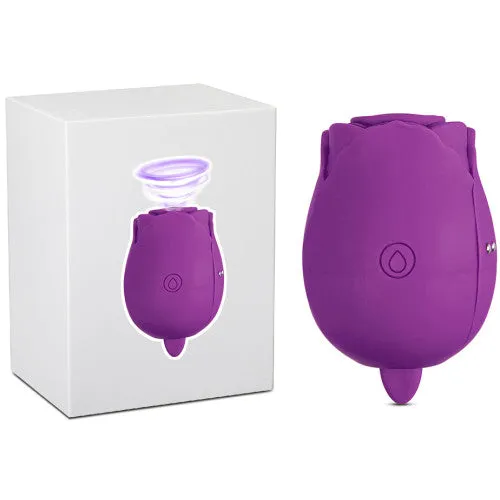 Female Sex Toys CyprusLoveShop Purple Silicone Clitoral Rose Sucking Vibrator with Vibrating Tongue Female Sex Toys CyprusLoveShop Purple Silicone Clitoral Rose Sucking Vibrator with Vibrating Tongue