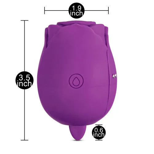 Female Sex Toys CyprusLoveShop Purple Silicone Clitoral Rose Sucking Vibrator with Vibrating Tongue Female Sex Toys CyprusLoveShop Purple Silicone Clitoral Rose Sucking Vibrator with Vibrating Tongue