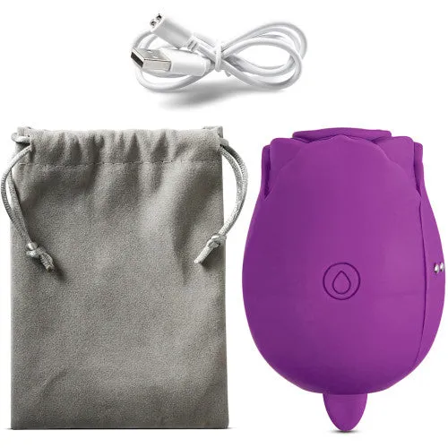 Female Sex Toys CyprusLoveShop Purple Silicone Clitoral Rose Sucking Vibrator with Vibrating Tongue Female Sex Toys CyprusLoveShop Purple Silicone Clitoral Rose Sucking Vibrator with Vibrating Tongue