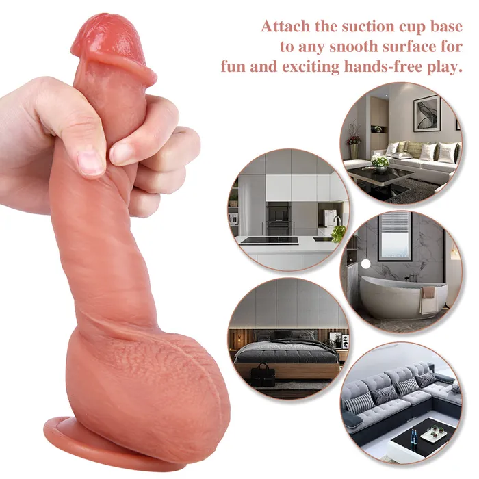 Female Sex Toys MD MD 827 XL Silicone Super Realistic Dildo Flesh