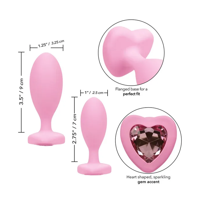 First Time Crystal Booty Duo Butt Plugs California Exotic Female Sex Toys