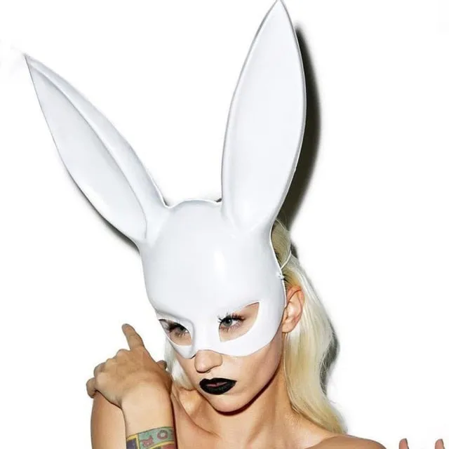 Kinkpod Couples Spikes Rivets Studded Mask Women Leather Adult Bondage Mask Evil Bunny Halloween Cosplay Anime Party Face Masks Squid Game