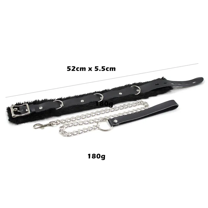 Male Sex Toys SexyPlay BDSM Furry Soft PU Leather Collar Leash Restraints
