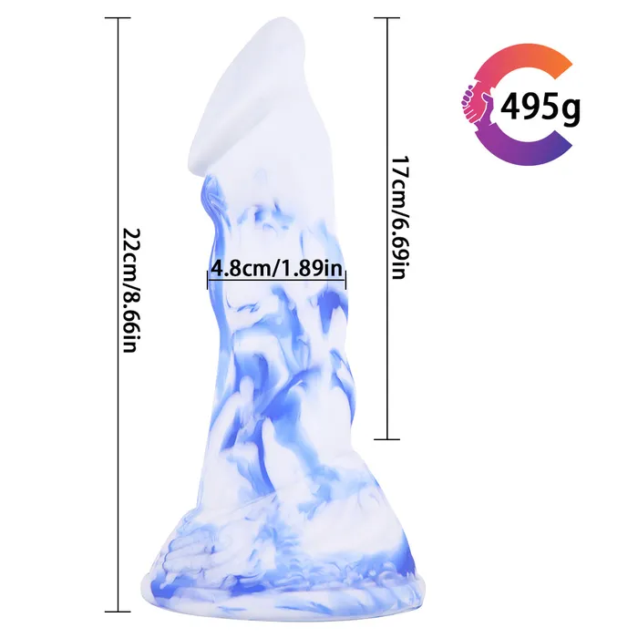 MD Anal MD Snake 866 inch Bad Dragon Realistic Dildo Silicone BlueWhite