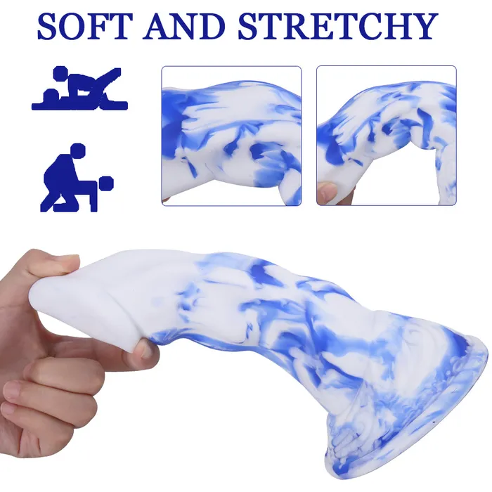 MD Anal MD Snake 866 inch Bad Dragon Realistic Dildo Silicone BlueWhite