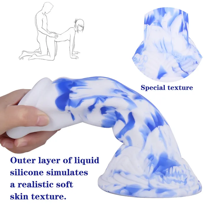 MD Anal MD Snake 866 inch Bad Dragon Realistic Dildo Silicone BlueWhite