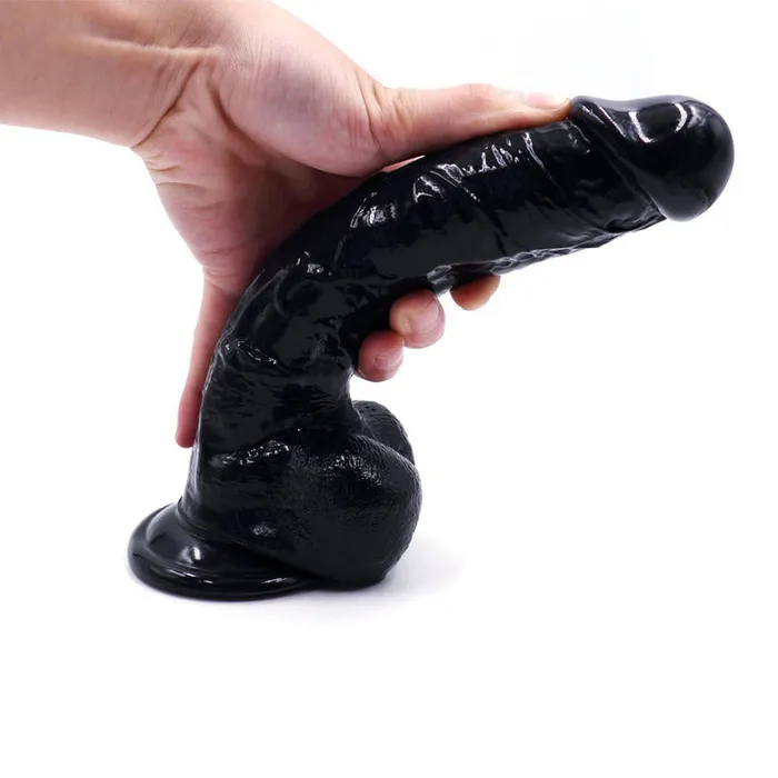 MD Female Sex Toys MD Stallion 23cm Heavy Crystal Realistic Dildo Black