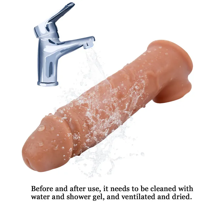 MD MD M3 Realistic Silicone Penis Sleeve Cock Extender Add 157 inch Male Sex Toys