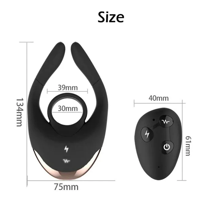 NV Toys Tide Remote Control Electric Shock Vibrating Penis Ring Couples Vibrator NV TOYS Couples