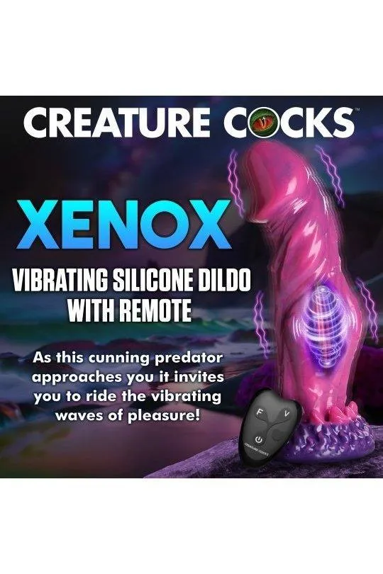 Sex On the Go Female Sex Toys Xenox Vibrating Silicone Dildo with Remote