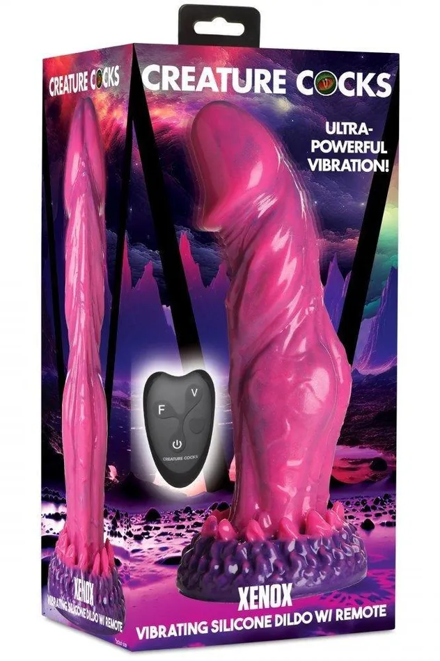 Sex On the Go Female Sex Toys Xenox Vibrating Silicone Dildo with Remote
