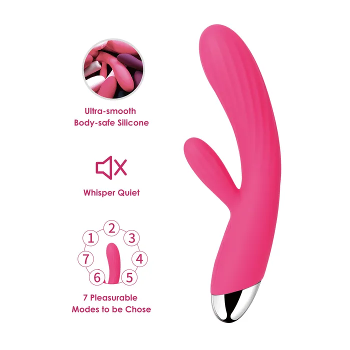 Svakom Female Sex Toys SVAKOM Angel Flexible Intelligent Warming Rabbit Vibrator Rose