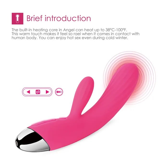 Svakom Female Sex Toys SVAKOM Angel Flexible Intelligent Warming Rabbit Vibrator Rose