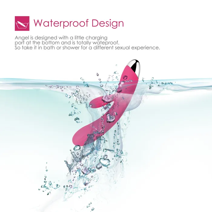 Svakom Female Sex Toys SVAKOM Angel Flexible Intelligent Warming Rabbit Vibrator Rose