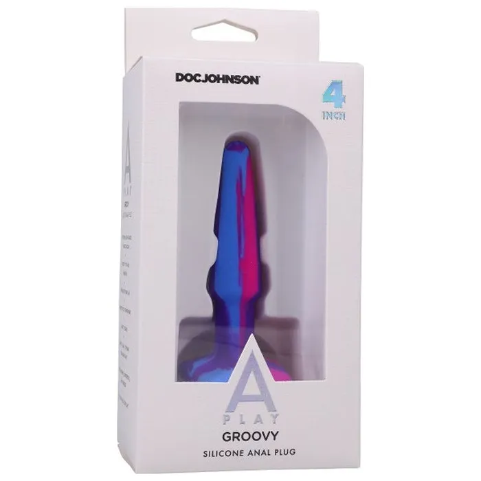 APlay Male Sex Toys APlay Groovy Silicone Anal Plug 410cm Berry