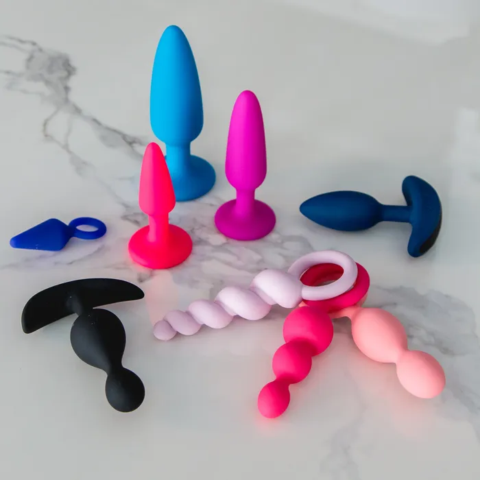 Anal Adventures Wave Plug Blush Male Sex Toys