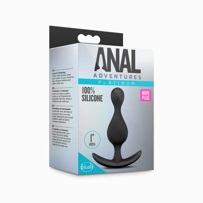 Anal Adventures Wave Plug Blush Male Sex Toys