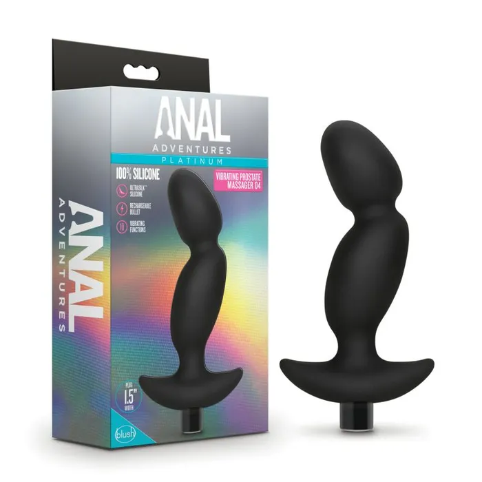 Anal Anal Adventures Anal Adventures Vibrating Silicone Prostate Massager 165cm Black Anal Anal Adventures Anal Adventures Vibrating Silicone Prostate Massager 165cm Black