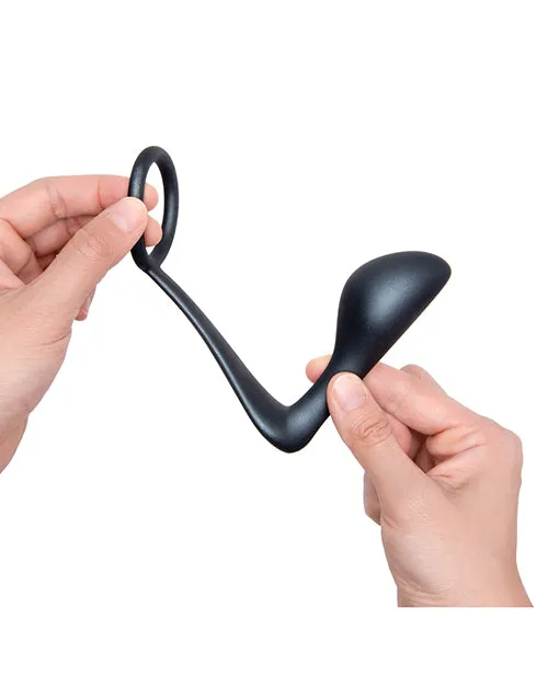 Anal Cotr INC BVibe Butties Ringer Cock Ring Prostate Plug Black
