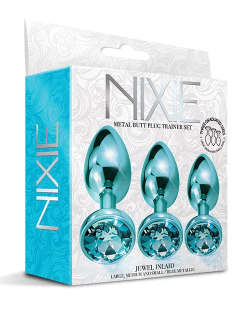 Anal Global Novelties LLC Nixie Metal Butt Plug Trainer Set Winlaid Jewel