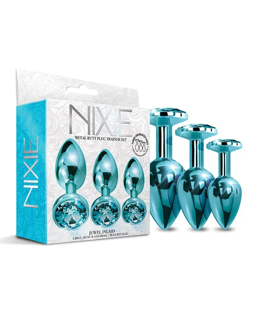 Anal Global Novelties LLC Nixie Metal Butt Plug Trainer Set Winlaid Jewel