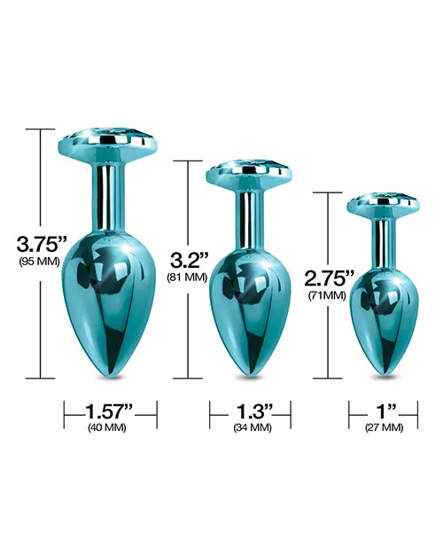 Anal Global Novelties LLC Nixie Metal Butt Plug Trainer Set Winlaid Jewel