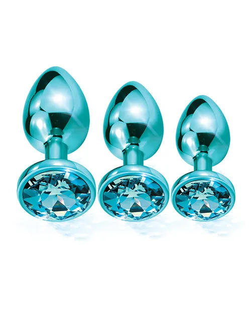 Anal Global Novelties LLC Nixie Metal Butt Plug Trainer Set Winlaid Jewel
