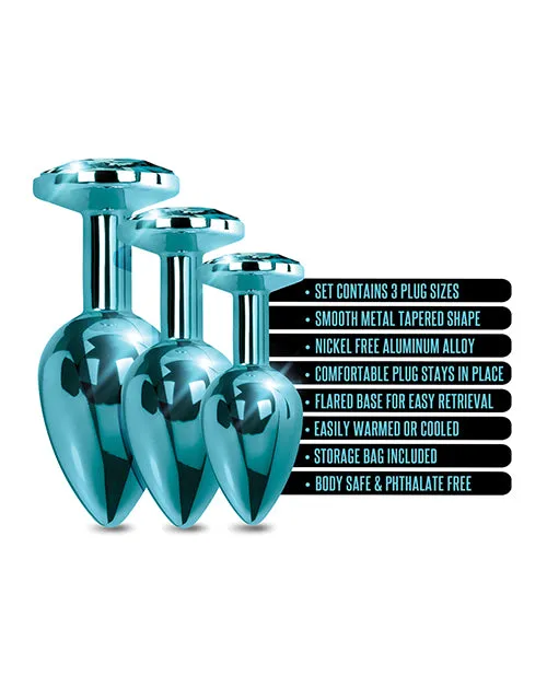 Anal Global Novelties LLC Nixie Metal Butt Plug Trainer Set Winlaid Jewel