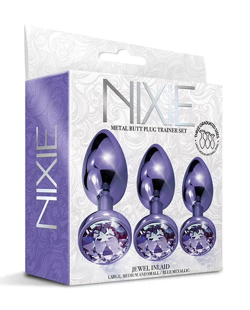 Anal Global Novelties LLC Nixie Metal Butt Plug Trainer Set Winlaid Jewel