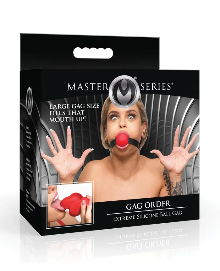 Anal Master Series Gag Order Extreme Silicone Ball Gag RedBlack Xr LLC