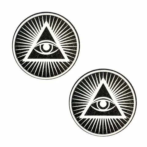 Anal Nipztix Pasties Third Eye Black Glitter Neva Nude
