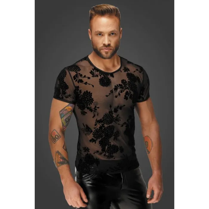 Anal Noir Noir Flock Embroidery TShirt for Men Black SXL