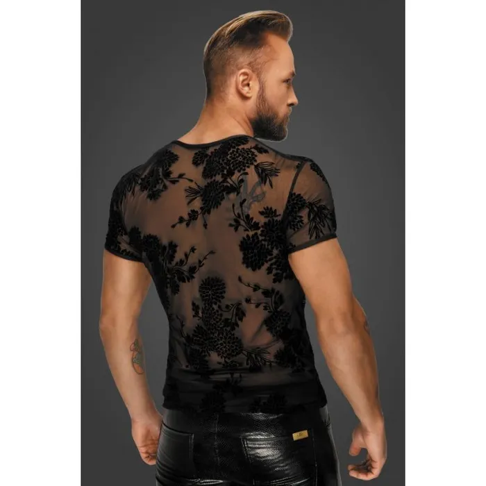 Anal Noir Noir Flock Embroidery TShirt for Men Black SXL