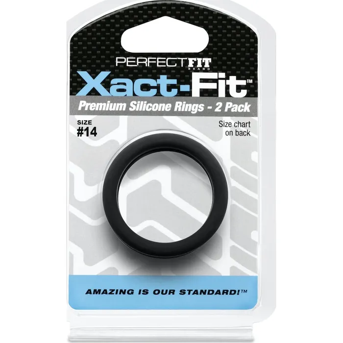 Anal PerfectFit PerfectFit XactFit Cockring 14 14in Black 2pack Anal PerfectFit PerfectFit XactFit Cockring 14 14in Black 2pack