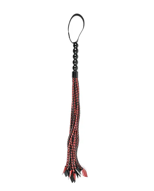 Anal Sportsheets International Saffron Braided Flogger Redblack