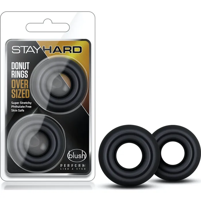Anal Stay Hard Donut Rings Oversized Black Stay Hard