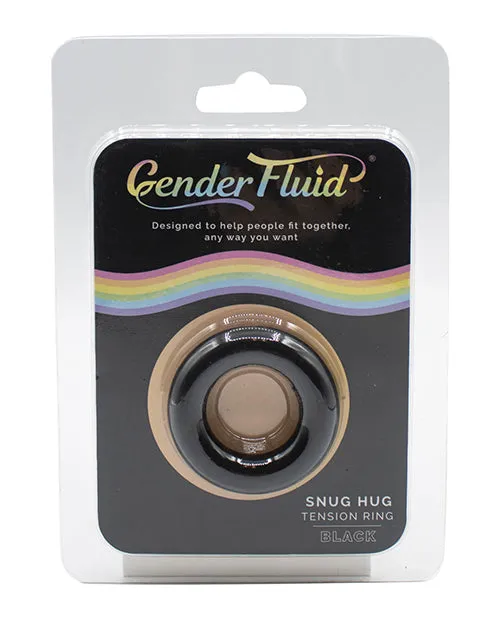 Anal Thank Me Now INC Gender Fluid Snug Hug Tension Ring Black